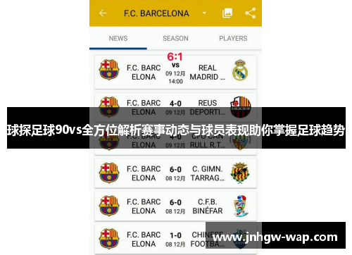 球探足球90vs全方位解析赛事动态与球员表现助你掌握足球趋势